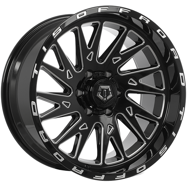 TIS Wheels 547 Gloss Black - Milled Edge 20x10.0 -19 6x139.7 106.1