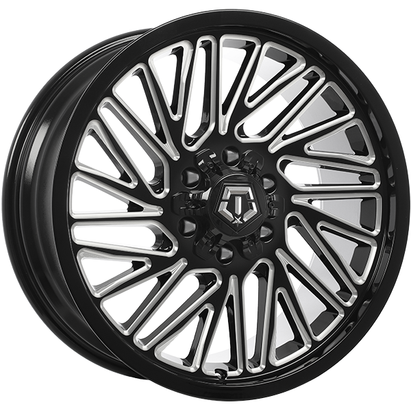TIS Wheels 553 Gloss Black - Milled Edge 20x9.0 +18 6x135/6x139.7 106.1