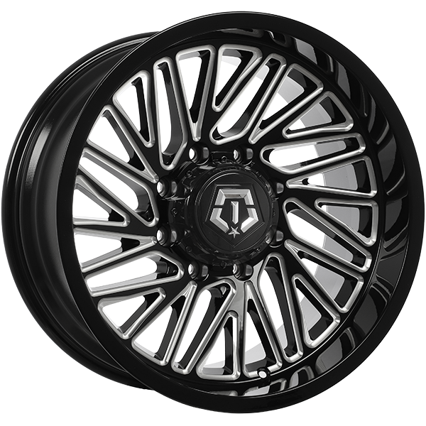 TIS Wheels 553 Gloss Black - Milled Edge 20x10.0 -12 8x180 124.3