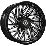 TIS Wheels 553 Gloss Black - Milled Edge 20x10.0 -12 8x180 124.3