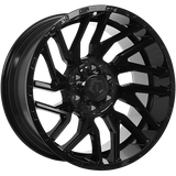 TIS Wheels 554 Gloss Black 20x10.0 -19 6x135/6x139.7 108.1