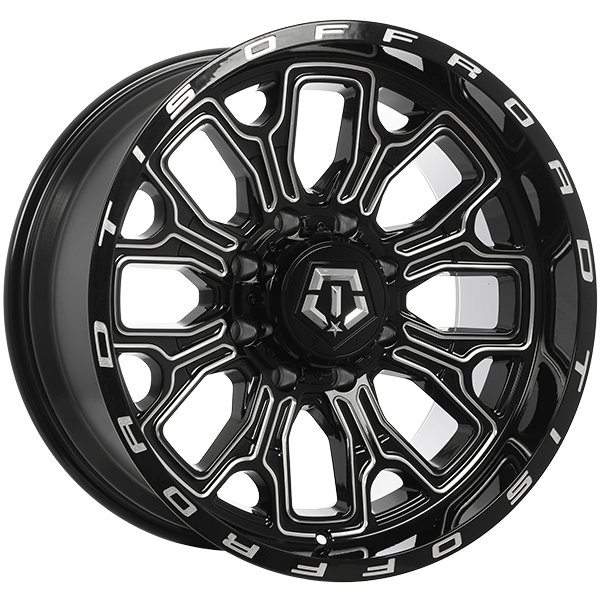 TIS Wheels 560 Gloss Black - Milled Edge 20x10.0 -19 8x165.1 125.2