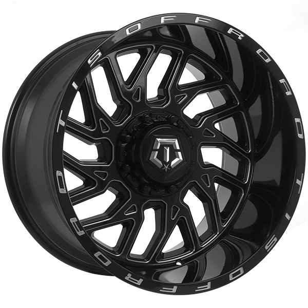 TIS Wheels 544 Gloss Black - Milled Edge 20x12.0 -44 8x165.1 125.2