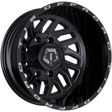 TIS Wheels 544 Gloss Black - Milled Edge 22x8.2 -198 8x165.1 121.7