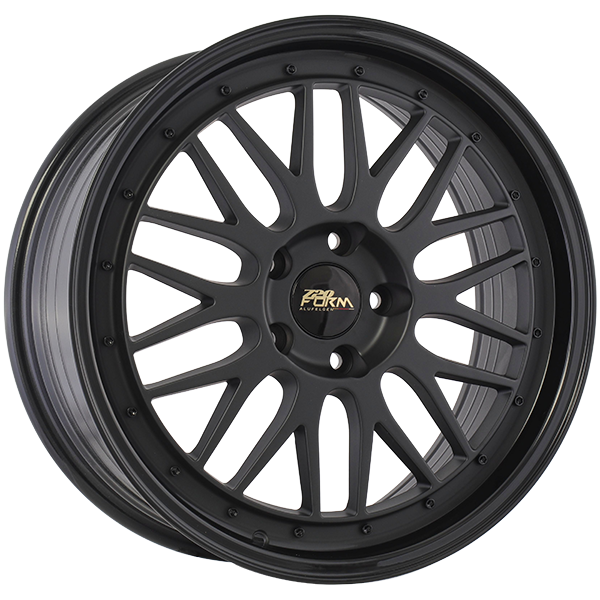 720 Form FF14 Satin Black - Gloss Black Lip 18x8.0 +35 5x114.3 67.1