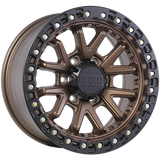 Ruffino HARD DUNE Satin Bronze Face - Satin Black Lip - Zinc Rivets 17x8.5 +15 6x139.7 108.1