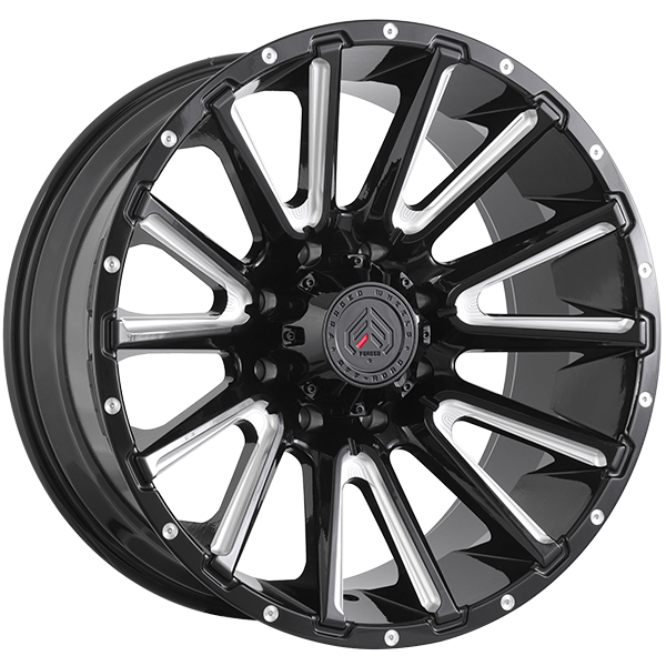Forged Wheels XR110 Gloss Black - Milled Edge 20x10.0 -19 8x170 125.1