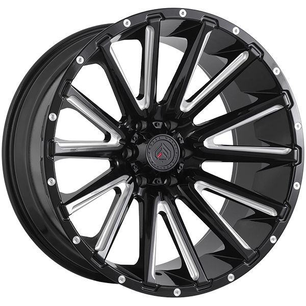 Forged Wheels XR110 Gloss Black - Milled Edge 20x12.0 -44 6x139.7 108.1