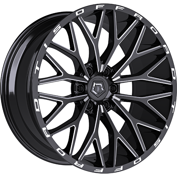 TIS Wheels 566 Gloss Black - Milled Edge 20x10.0 -24 6x135 87.1