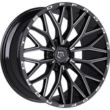TIS Wheels 566 Gloss Black - Milled Edge 20x10.0 -24 6x139.7 106.2