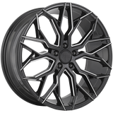 720 Luxury LX6 Gloss Black - Milled Edge 20x8.5 +35 5x114.3 73.1