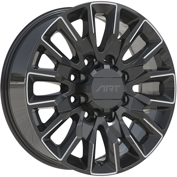 ART Replica REPLICA 414 Gloss Black - Milled Edge 20x8.5 +18 8x165.1 125.2