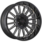 Forged Wheels XR12 Gloss Black - Milled Edge 20x10.0 -25 5x127/5x139.7 77.8