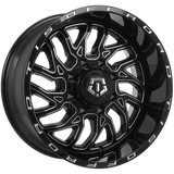 TIS Wheels 544 Gloss Black - Milled Edge 20x9.0 +0 8x180 124.3