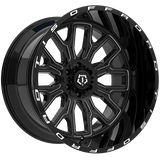 TIS Wheels 560 Gloss Black - Milled Edge 20x10.0 -25 6x135/6x139.7 106.2