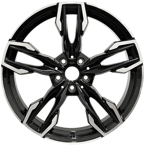 RAC Replica B38 Gloss Black - Machined Face 19x8.5 +25 5x112 66.6