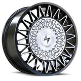 SENTALI LUXX CROWN Gloss Black Machined 24x10 +10 5x130 84.1