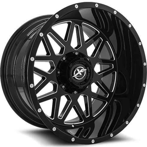XF OFFROAD XF-211 Gloss Black Milled 24x14 -76 8x170/8x180 125.2