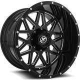 XF OFFROAD XF-211 Gloss Black Milled 24x14 -76 8x170/8x180 125.2