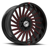 XF OFFROAD XF-239GBMRED Gloss Black Milled Red 22x12 -44 6x135/6x139.7 106.4