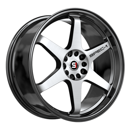 SPEC-1 RACING SPT-33 Gloss Black Machined 17x8 +38 5x114.3/5x105 73.1