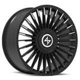 SENTALI LUXX ROYALE Gloss Black Milled Tips 24x10 +20 6x135/6x139.7 106.1