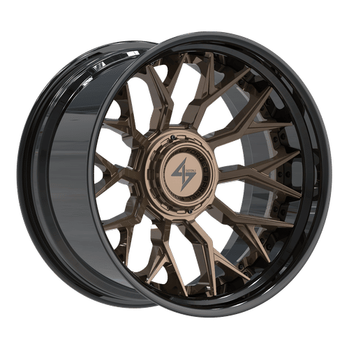 SENTALI BARREL FORGED XTREME BFX2 Gloss Black Lip / Bronze Centre 22x12 -44 5x127/5x139.7 78.1