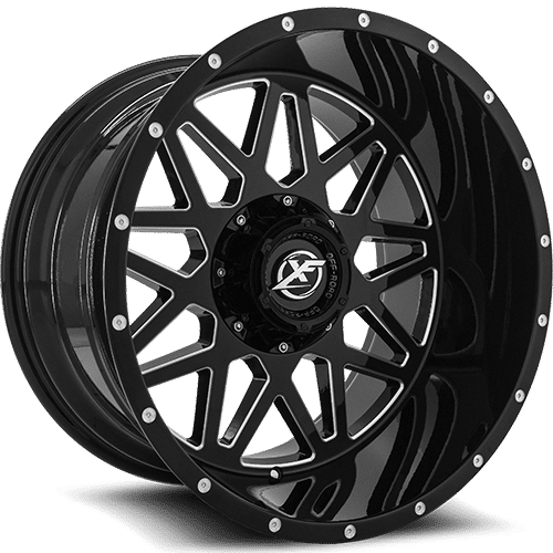 XF OFFROAD XF-211 Gloss Black Milled 22x12 -44 5x127/5x139.7 78.1