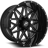 XF OFFROAD XF-211 Gloss Black Milled 22x12 -44 5x127/5x139.7 78.1