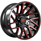 GT OFFROAD Aggression Gloss Black Milled Red Gloss Black Milled Red 20x9 +12 8x170 125.2