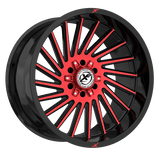 XF OFFROAD XF-239 Black Machined Red 20x9 +12 8x165.1/8x170 125.2