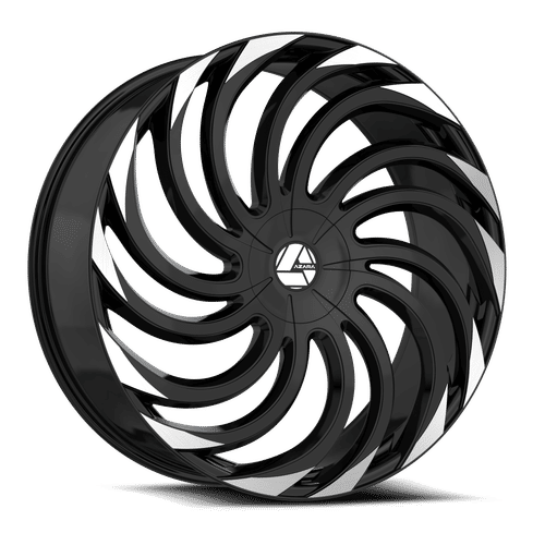 AZARA AZA-534 Gloss Black Machined 24x9 +22 6x135/6x139.7 87.1