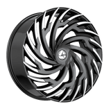 AZARA AZA-536 Gloss Black Machined 22x8.5 +38 5x114.3/5x120 74.1