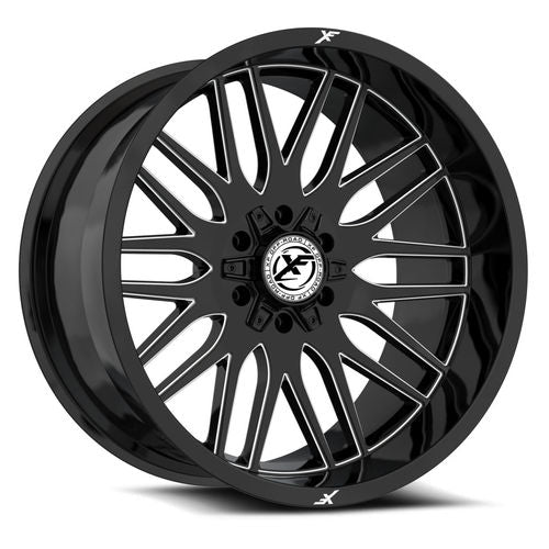 XF OFFROAD XF-240 Gloss Black Milled 22x12 -44 6x135/6x139.7 106.4