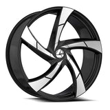 AZARA AZA-524 Gloss Black Machined 20x8.5 +35 5x112/5x114.3 74.1