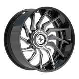 SENTALI BARREL FORGED XTREME BFX4 Gloss Black Lip / Chrome Centre 22x12 -44 8x165.1/8x170 125.2