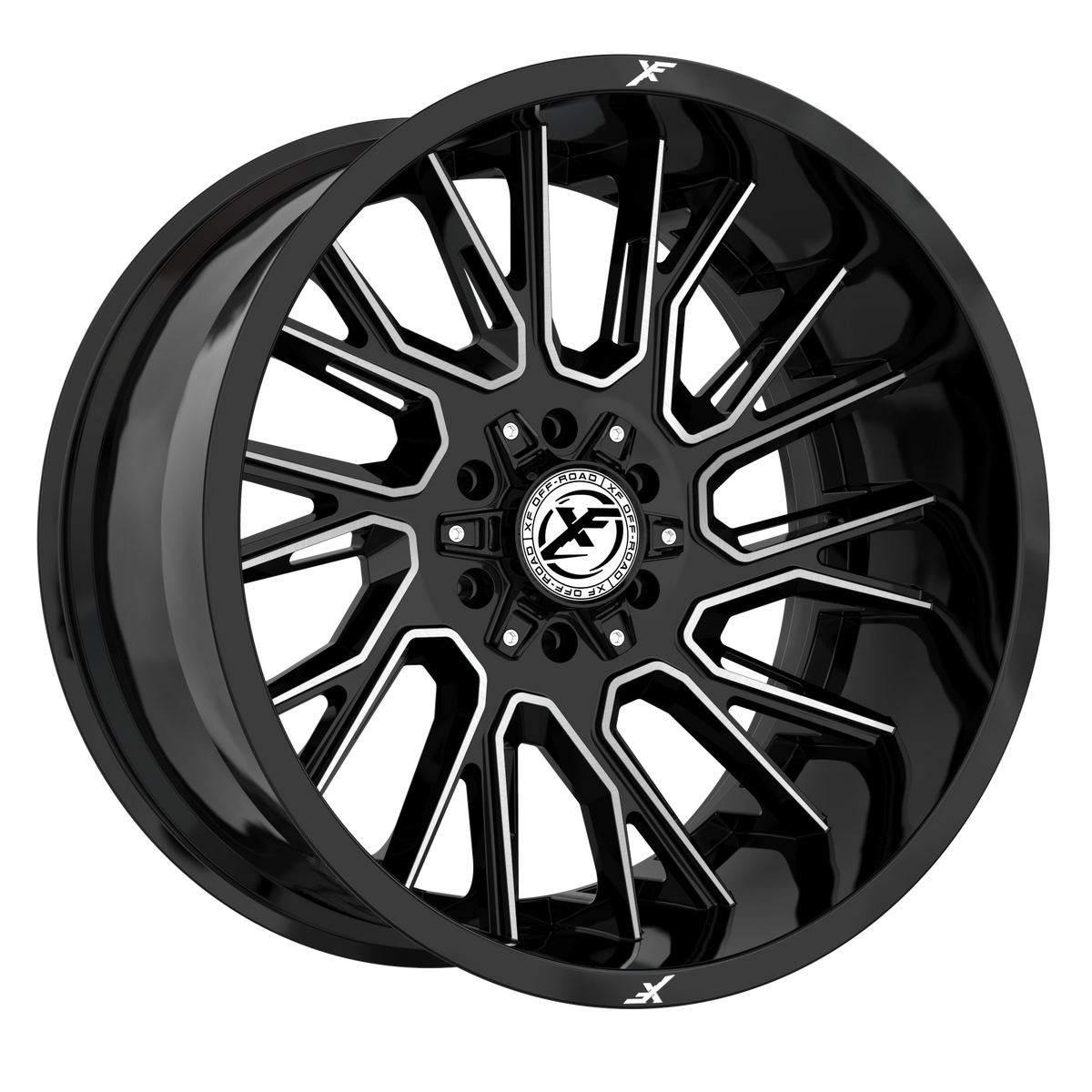 XF OFFROAD XF-230 Gloss Black Machined 22x10 -24 6x135/6x139.7 106.4