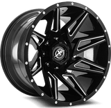 XF OFFROAD XF-218 Gloss Black Milled 20x10 -24 5x127/5x139.7 78.1