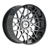 SENTALI BARREL FORGED XTREME BFX5 Gloss Black Lip / Chrome Centre 22x12 -44 8x165.1/8x170 125.2