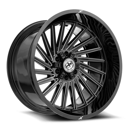 XF OFFROAD XF-239 Gloss Black Milled 24x12 -44 8x165.1/8x180 125.2