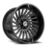 XF OFFROAD XF-240 Gloss Black Milled 24x12 -44 5x127/5x139.7 78.1
