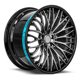 SENTALI BARREL SB1 Gloss Black Lip / Matte Gunmetal Centre 20x9 +35 5x120 72.6
