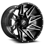 XF OFFROAD XF-218 Gloss Black Machined 20x10 -12 8x165.1/8x180 125.2