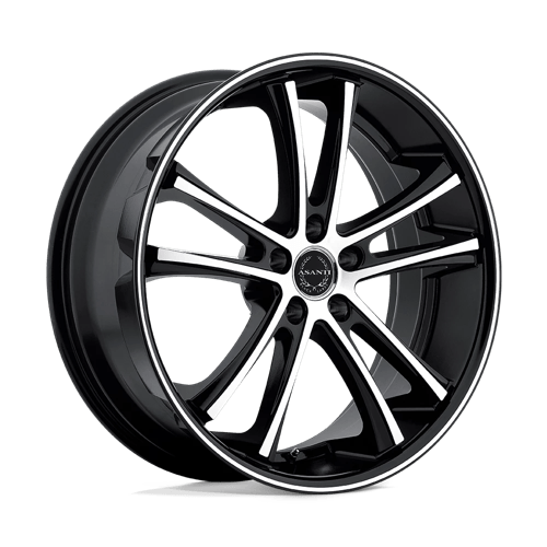 Asanti Black ABL-1 PEGASI Machined Face W/ Black Lip 20x8.5 +38 5X114.3 74.1