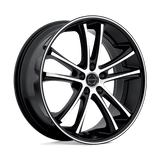 Asanti Black ABL-1 PEGASI Machined Face W/ Black Lip 20x8.5 +38 5X114.3 74.1