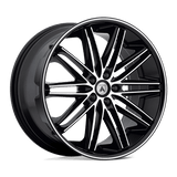 Asanti Black ABL-10 POLLUX Machined Face W/ Black Lip 20x8.5 +38 5X112 74.1