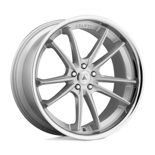 Asanti Black ABL-23 SIGMA Brushed Silver W/ Chrome Lip 24x9 +32 5X114.3 72.6