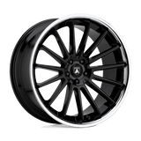 Asanti Black ABL-24 BETA Gloss Black W/ Chrome Lip 20x10.5 +38 5X112 72.6