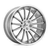 Asanti Black ABL-24 BETA Brushed Silver W/ Chrome Lip 20x9 +15 5X115 72.6