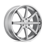 Asanti Black ABL-32 KAISER Brushed Silver W/ Chrome Lip 20x9 +30 5X127 71.5